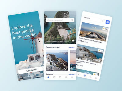 Travel app concept