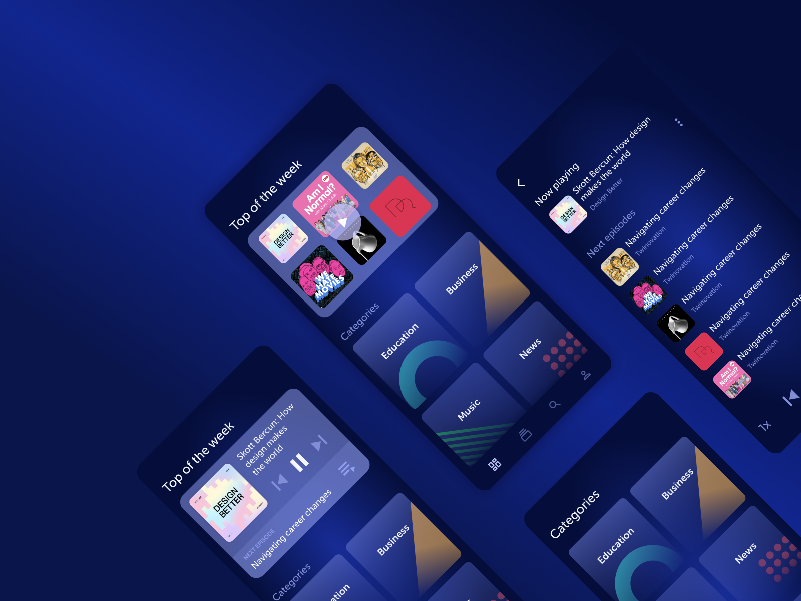 Podcast App concept by Yuliia Lytvynova for Elixirator on Dribbble