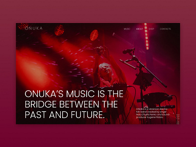 ONUKA - Website concept band concert design electro festival instrument instruments music musician onuka typography ui ukrainian ux web