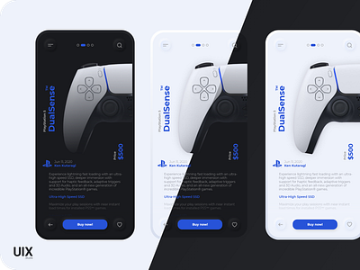 PlayStation DualSense - UI Dark vs Light mode animation branding graphic design ui