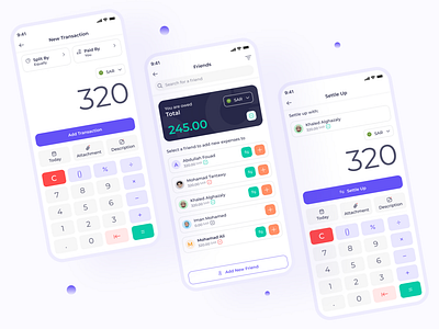 Add Expenses & Settle Up  - Expenses Sharing App - Qassemha