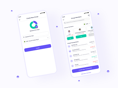 Create Group - Expenses Sharing App - Financial - Qassemha