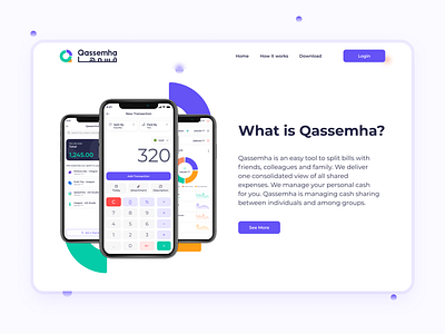 Qassemha Website - Expenses Sharing App - Financial