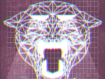 Diamante Poster 80s design geometric geometry glitch illustration jaguar ott poster warp wip