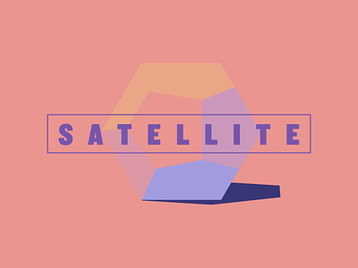 Satellite — Palette Test asteroid design form geometric geometry logo logotype mark muted palette pastel retro satellite shape space type typography