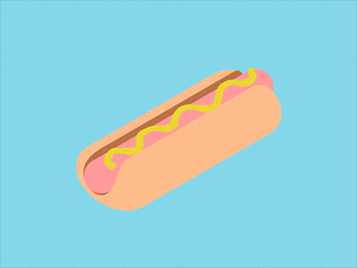 Hotdog.gif after effects animation c4d flat food gif graphic hotdog motion motion graphic