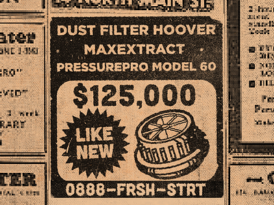 Dust Filter Newspaper Advertisment