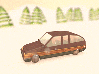 GriswoldJump.gif 3d animation c4d car gif griswold jump mograph motion winter xmas