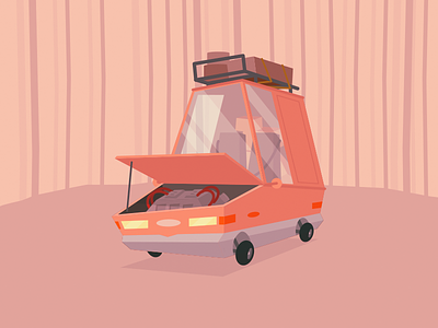 Breakdown 2d camping car illustration illustrator proportions stylised van
