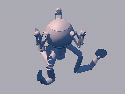 Mr Handy WIP 3d c4d character design fallout illustration mr handy wip