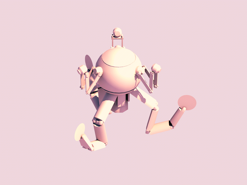 Mr Handy WIP 3d animation c4d character e3 fallout gif mr handy rig robot