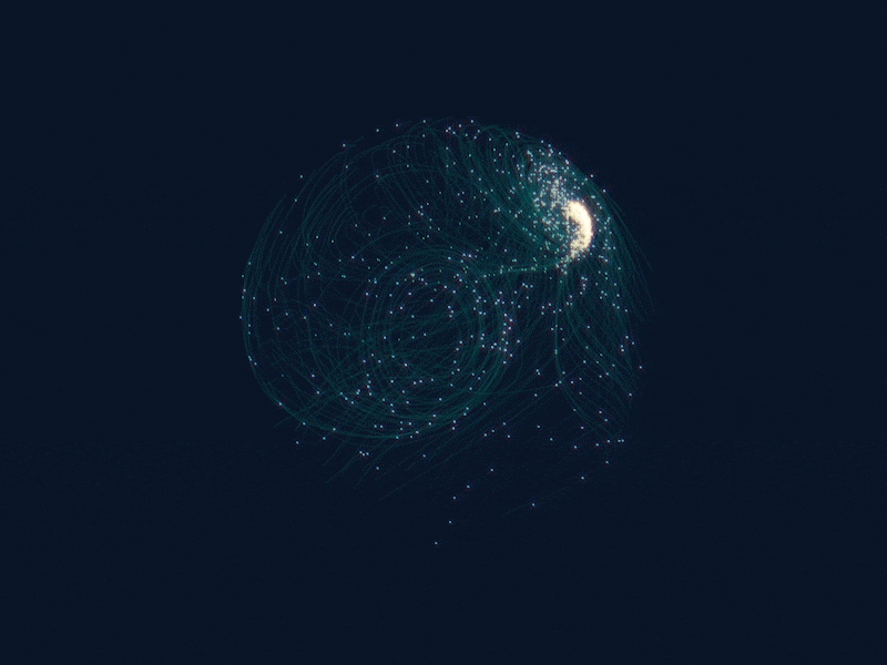 System.gif abstract animation cinema 4d cosmos geometric geometry gif motion graphics planets render stars