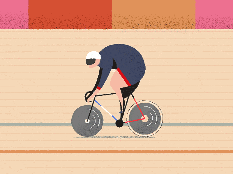Velodrome.gif after effects animation bike character cycling gif gold jason kenny medal olympics rio