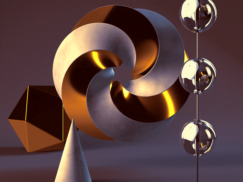 Pinwheel.gif 3d c4d cinema4d design geometric geometry gif gold graphic marble motion