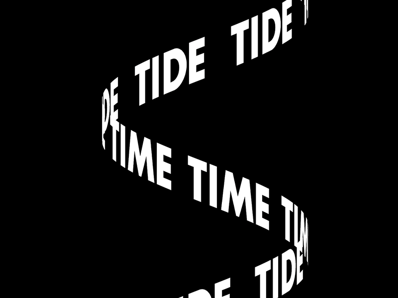 Time&Tide.gif 3d animation art black and white c4d design gif minimal motion shape type typography