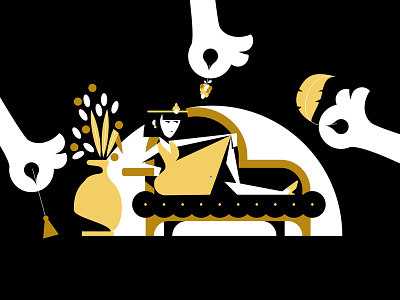 MixedParts03 animation character cleopatra design hands illustration mixedpartsbrief motion