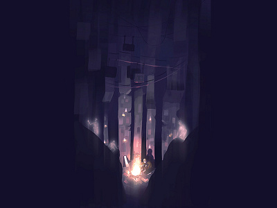 Cavernous.jpg 🔥 camp cave colour dark doodle fire ghost illustration ipad mine sketch warm