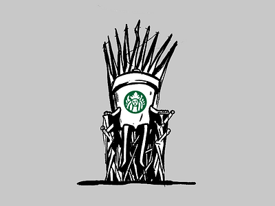 Protector of the Seven Kingdoms coffee design doodle game of thrones illustration ipad queen sketch starbucks throne