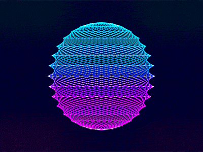 Morph — animation form geometric geometry gif gradient retro shape wireframe