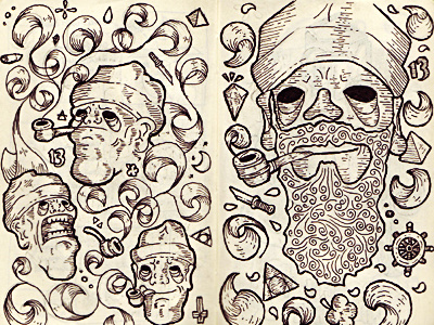 Heads design doodle illustration moleskine scan sketch sketchbook