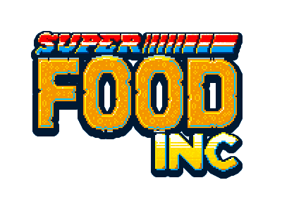 Food Inc Progress animated animation design game gaming gif lettering logo logotype pixel pixel art pixlated progress retro sheeen gleeen type