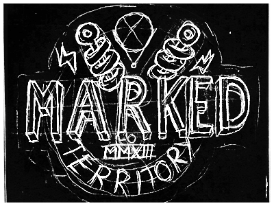 Marked Territory Sketches [GIF] crest doodle emblem illustrator lettering logo logomark photoshop retro sketch type typography