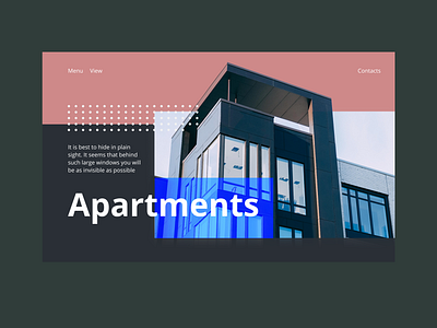 The concept of the page real estate agencies apartments dailyui dailyui003 dailyui100