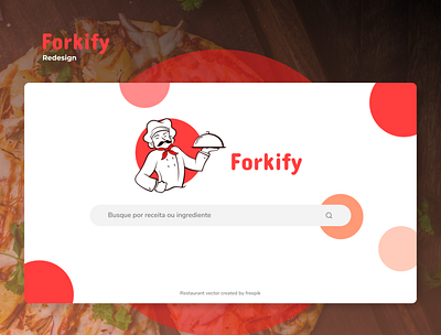 Forkify - Landing page figma minimal minimalism recipes ui webdesign