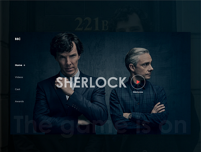 Sherlock - Landing Page adobexd landing page sherlock tv show web webdesign