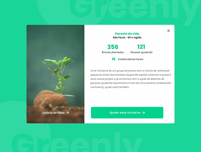 Greenly - Card expandido cards design figma minimal minimalism ui webdesign