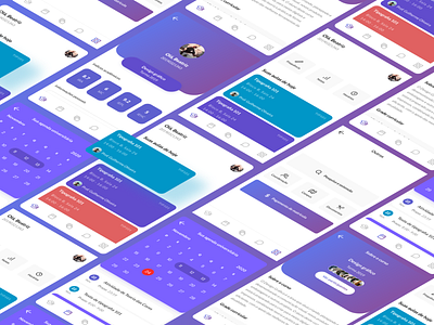 Fida aluno cards figma learning minimal mobile mobile app design ui university