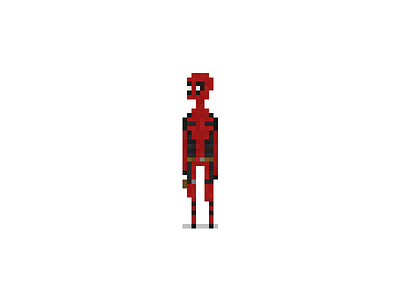 Pixel Deadpool dead deadpool fox l marvel movie pixel art pixelart pooh