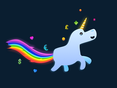 A Startup Unicorn 💸 🦄 V1 illustration magical startup unicorn