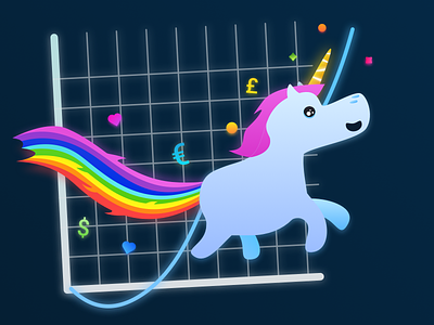 A Startup Unicorn 💸 🦄 V2 cute horse illustration magical silicon startup unicorn valley