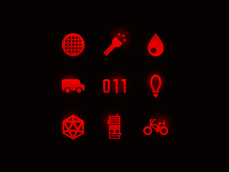 Stranger Things Material Icons (Best Of #Vectober 1) by Nicolai Bak