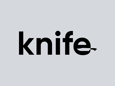 Knife Logo clean design logo minimalism