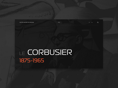 Landing page for Le Corbusier clean design le corbusier minimal minimalism typography ui web design