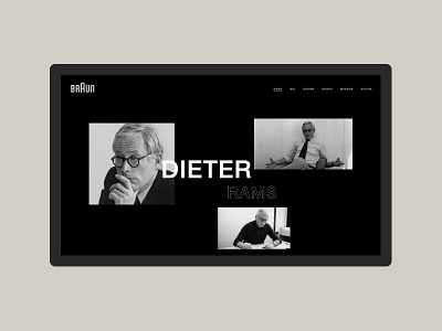 UI concept website braun design dieter rams minimalism typography ui ux web web design