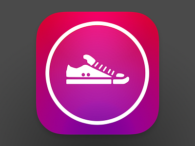 Icon for my new app circle gradient grid icon icons ios ios7 iphone shoe