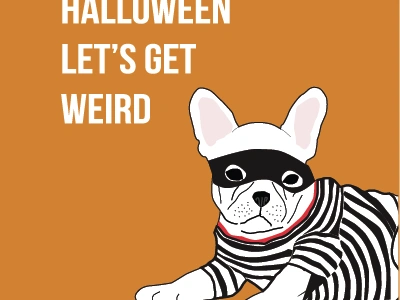 happy halloween animals art cards costumes dogs funny illustration papergoods weird