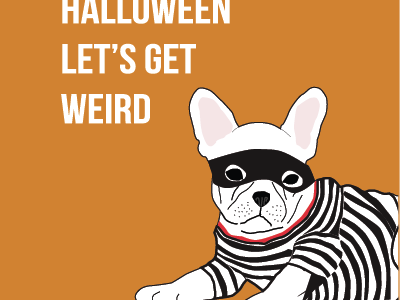 happy halloween animals art cards costumes dogs funny illustration papergoods weird