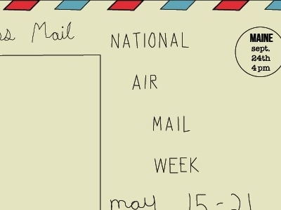First Class air mail art illustration scribble text