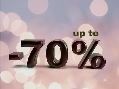 3D discount concept 3d adobedimension design dimension discount glam glamour sale typography