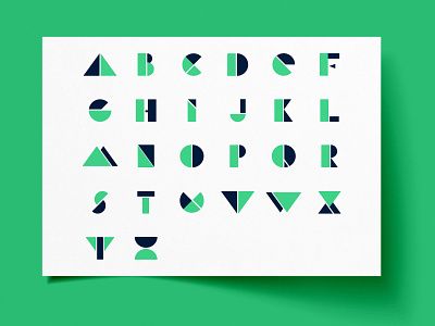 Geometric Alphabet - Shape Font alphabet alphabet logo design font geometic graphicdesign illustrator letterdesign letters shapes