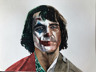 Joker ( Joaquin Phoenix) art artist comics dc design fanart handmade illustration joaquin phoenix joker movie watercolor