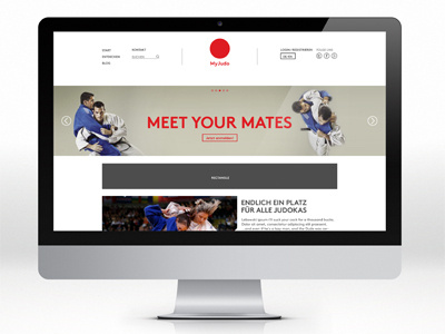 MyJudo screen design web