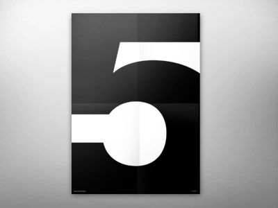 NUMB3R5 poster series black and white numbers print typography