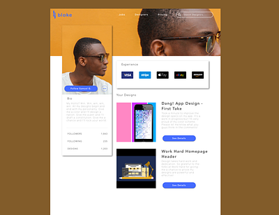 Profile Page for Bloke dailyui dailyuichallenge design list view profile profile page