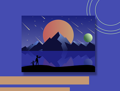 Night Sky Reflection dailyui design designs illustration ui ux