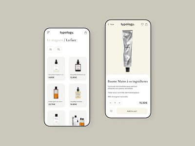 Mobile App Design for beauty brand